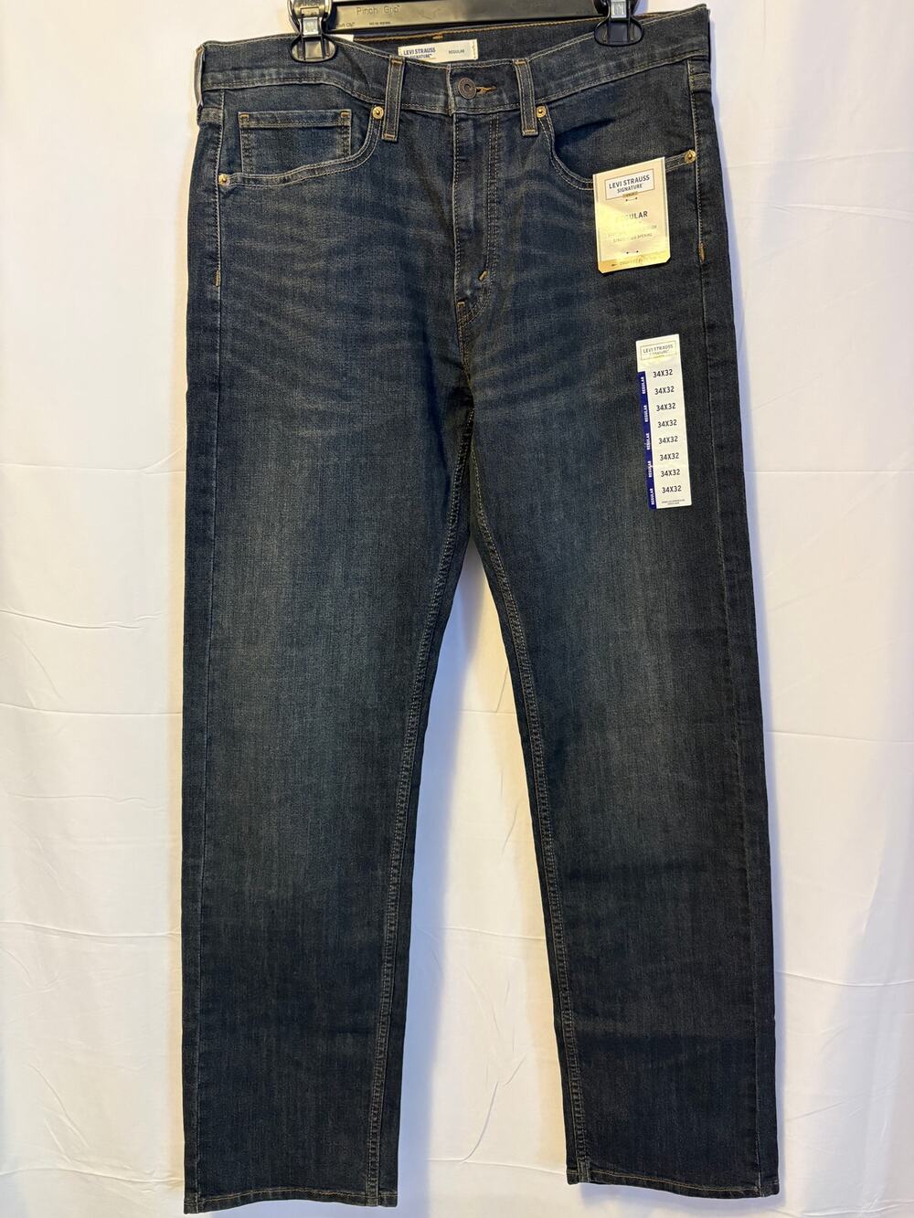 New Levi's Signature Gold Straight-Leg Jeans Blue Sz 34 x 32